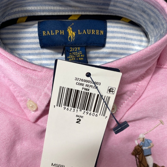RALPH LAUREN BUTTON DOWN OXFORD -  KIDS - Large Pony - Picture 3 of 6